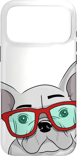 Vista 22 de French Bulldog Cute Glasses Frenchie Case for iPhone 17