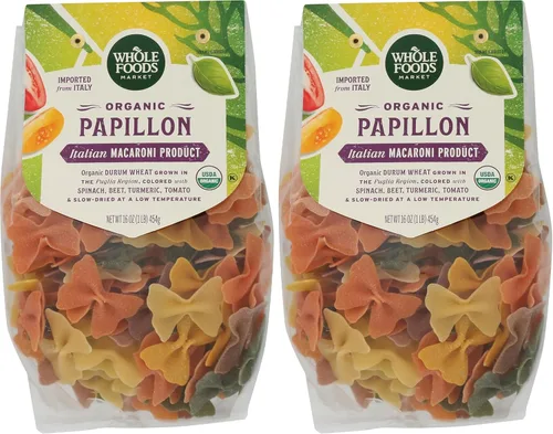 Vista 7 de Whole Foods Market, Pasta orgánica, papillon con raíces y verduras, 16 onzas