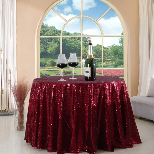 Vista 38 de Manteles redondos de lentejuelas negros para fiestas, de 121,9 cm, mantel redondo de purpurina ajustado, pequeño, lindo y dulce, para boda