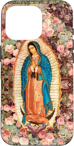 Vista 20 de Lady of Guadalupe - Carcasa para iPhone 17, diseño de flores rosadas