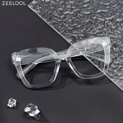 Vista 62 de Zeelool Gafas de luz azul para mujer de moda de tira cuadrada de moda gafas de computadora gafas antifatiga ocular Malcolm JGA000269-22B