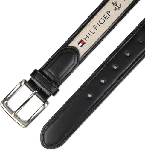 Vista 5 de Tommy Hilfiger mens Fabric Inlay Casual Belt With Classic Harness Buckle