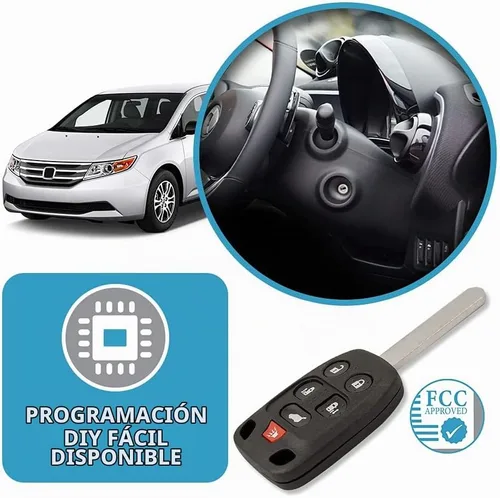 Vista 5 de Keyless2Go Reemplazo para llave de coche de 6 botones de entrada sin llave para Honda Odyssey N5F-A04TAA 35118-TK8-A20