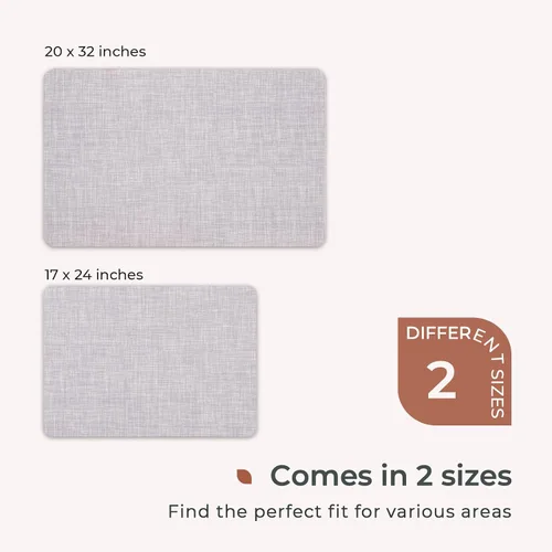Vista 7 de FRESHMINT Alfombra de baño de goma texturizada gris de 20 x 32 pulgadas, alfombra de baño de secado rápido, antideslizante, tapetes de baño delgados