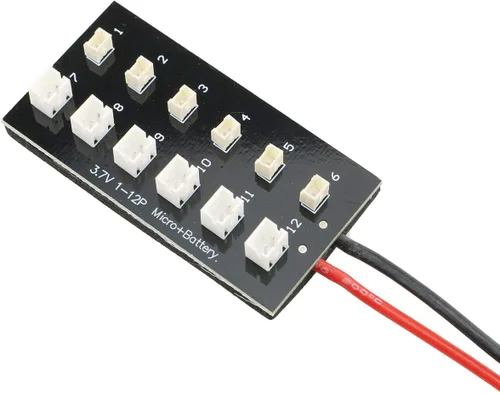 Vista 3 de E-outstanding Paquete de 1 placa de carga de equilibrio de batería Lipo de 3.7 V, 1S Ultra Micro JST-PH Paralelo Connect Plate Blade Inductrix