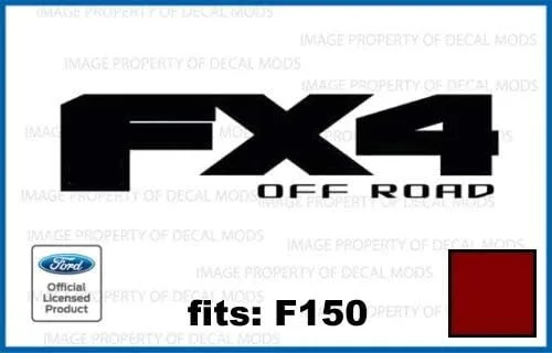 Vista 18 de FX4 Offroad Black (brillo) Calcomanías adhesivas compatibles con Ford F150 troquelado (2015-2020) - CB_Solid (juego de 2) con licencia oficial Negro