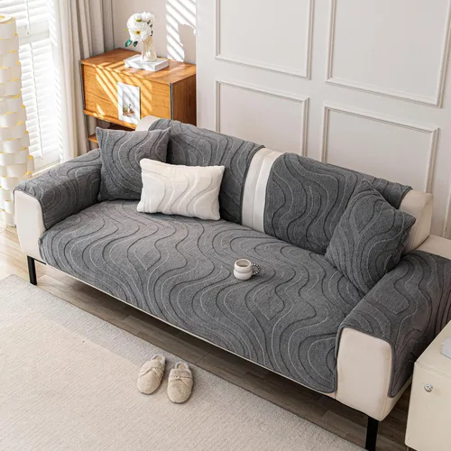 Vista 6 de Fundas para Reposabrazos de Sofá, Fundas de Felpa de Terciopelo Vintage para Sofá, Fundas Antideslizantes para Sillón y Sofá, Almohadillas