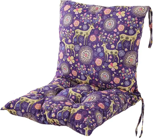 Vista 8 de Cojín para silla de respaldo alto, cojines y cojines de silla de alta calidad, cojín de respaldo y asiento con lazos para patio, jardín, oficina