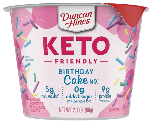 Vista 8 de Duncan Hines Mezcla de pastel de chocolate doble apta para dietas cetogénicas, 2.1 taza de pastel de chocolate doble apta para dietas cetogénicas