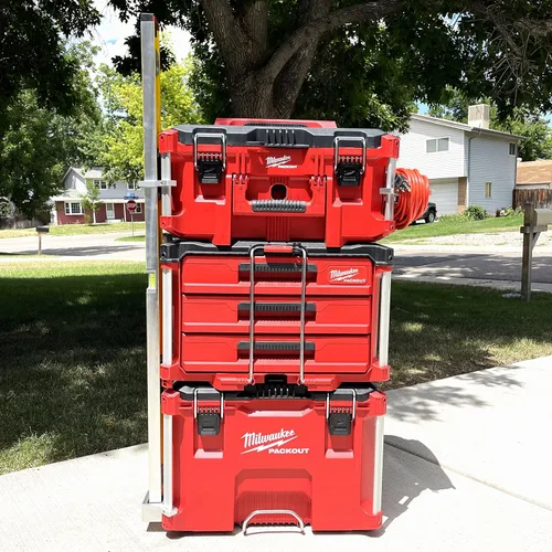Vista 7 de Alpha Engineered Soporte de Montaje de Nivel Compatible con Caja de Herramientas Milwaukee Packout - Se Adapta a Organizadores Packout - Incluye