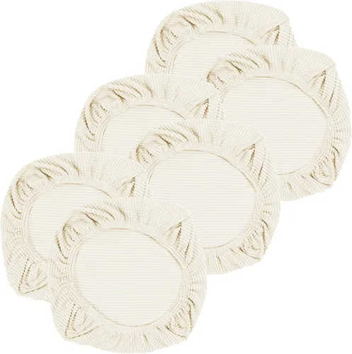 Vista 33 de Yikko - Fundas elásticas de jacquard con licra, con textura de grano de maíz, para sillas, aptas para oficina, comedor, bar, fundas para asientos