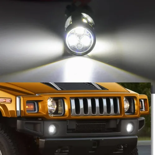 Vista 4 de H2 LED Lámparas de Marcha Diurna para Hummer H2 2003 2004 2005 2006 2007 2008 2009 DRL Lámparas de Posición de 21 Chips SMD 1200 Lúmenes Luz