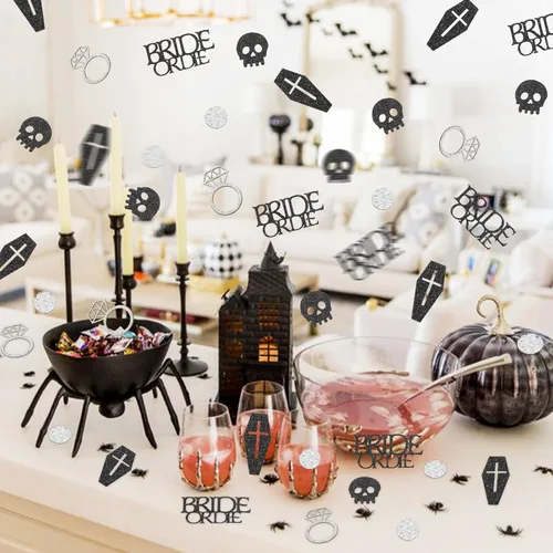 Vista 5 de 200 piezas de decoración de mesa de despedida de soltera para mujeres y niñas, temática de rasgos para despedida de soltera, compromiso, boda
