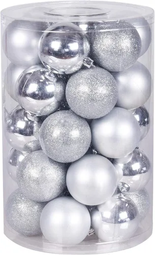 Vista 14 de 30 unidades de adornos de bola de Navidad, decoraciones de árbol irrompibles de 2.36", bola colgante perfecta para decoración de fiestas navideñas