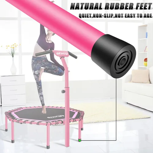 Vista 8 de Trampolín de Fitness Newan de 48" con Barra de Manija Ajustable, Trampolín Silencioso Bungee Rebounder Saltador Entrenador Cardiovascular