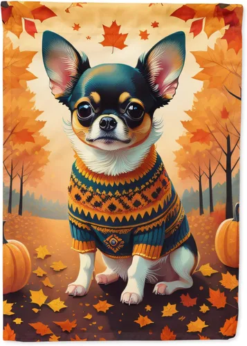 Vista 26 de Caroline's Treasures DAC1001GF Affenpinscher - Bandera decorativa para jardín de otoño, decoración para patio exterior, patio, parterres
