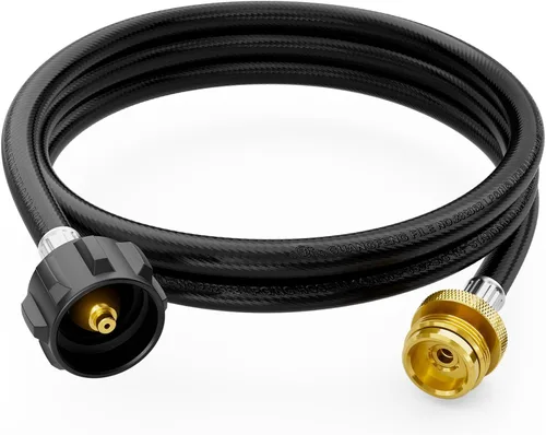 Vista 8 de CALPOSE Manguera adaptadora de propano de 3 pies, adaptador de 1 libra a 20 libras que convierte electrodomésticos de 1 libra en tanques de 5 a 40