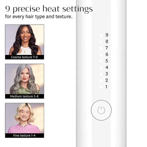 Vista 10 de T3 CurlWrap Automatic Rotating Curling Iron with Longer Barrel, 2 Timer Settings, 9 Heat Settings, Auto-Rotating Ceramic Barrel and Ion Generator