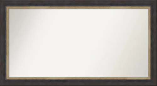 Vista 278 de Amanti Art Espejo personalizado, espejo de baño negro Astor, espejo de pared o espejo de tocador de baño sobre el fregadero (25 x 25 pulgadas)