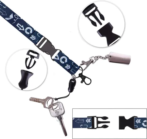 Vista 5 de Paquete de 5 cordones ajustables de liberación rápida con soporte vertical Paquete de 5 cordones con soporte para insignias