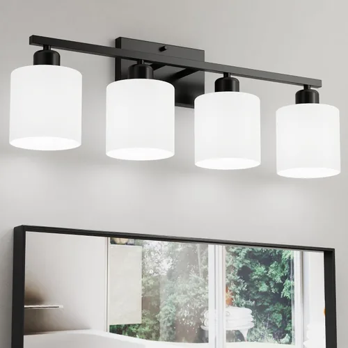 Vista 11 de Lámpara de tocador de baño sobre espejo con níquel cepillado, modernos apliques de pared de 2 luces para dormitorio, sala de estar, decoración