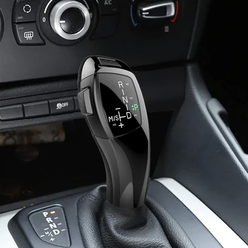 Vista 4 de Kit de actualización automático LED para palanca de cambios LHD para accesorios de automóvil BMW E90 E91 E93 E81 E82 E84 E87 E88 E89 de carbono