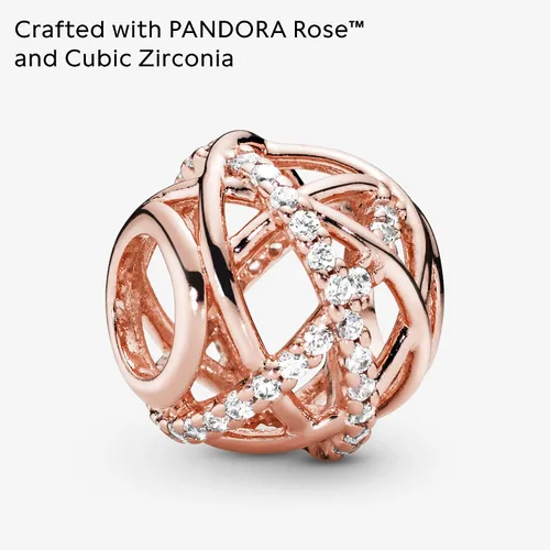Vista 3 de PANDORA Joyería Líneas Brillantes y Pulidas Colgante Circonita Cúbica en, Metal, Circonita Cúbica
