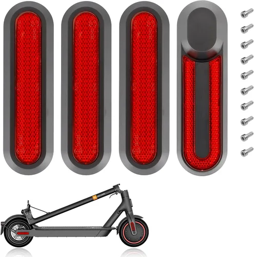 Vista 9 de Scooter Reflectante Cubierta lateral decorativa Accesorios Scooter 4 unids Cubierta lateral de rueda delantera y trasera Modificación Set Scooter