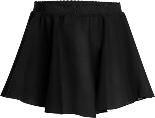 Vista 2 de Falda de Danza de Ballet para Niñas de 3 a 12 Años, Brillante, de PonerseEnvolvente, Ropa de Danza de Gasa, Rosa, Negro, Blanco, Morado