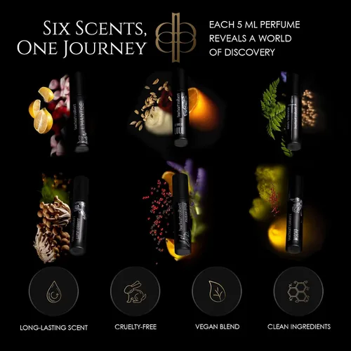 Vista 3 de Expressions Gift Set Eau de Parfum - Set de fragancias Nicho con 6 perfumes de 0.17 fl oz - Muestra unisex con aromas cítricos, florales, picantes
