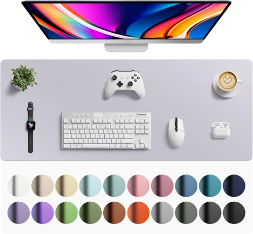 Vista 311 de Aothia - Protector de escritorio de cuero sintético grande, base antideslizante para mouse y superficie para escribir, impermeable, fácil de Agua