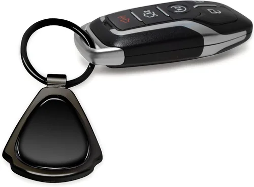 Vista 4 de iPick Image for Ford Mustang GT Black Dome Metal Teardrop Key Chain