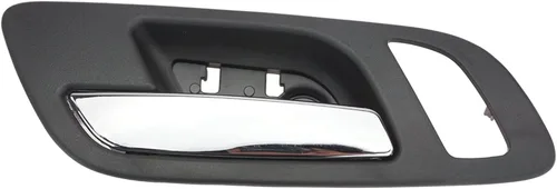Vista 133 de TRQ Manija de puerta interior delantera izquierda cromada y negra para el lado del conductor compatible con Ford F-150 2012-2014