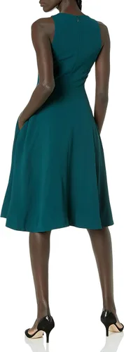 Vista 2 de Dress the Population Catalina - Vestido midi sin mangas y acampanado para mujer
