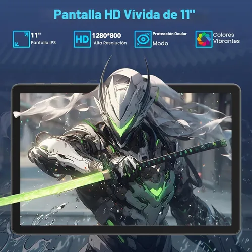 Vista 3 de JUNYANG Tableta, tabletas Android 15 de 11 pulgadas con teclado/estuche/mouse, 12GB+128GB+2TB expandibles, tabletas Octa-Core AI con WiFi 6, batería