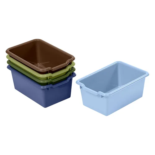 Vista 18 de ECR4Kids Cubo de almacenamiento frontal con cucharada, organización multiusos, surtido, 5 piezas Variado