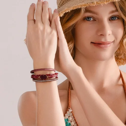 Vista 147 de FANCY SHINY - Pulsera de cuero estilo bohemio, pulsera de cuentas de cristal con cierre magnético, regalos de joyería para mujer