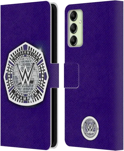 Vista 200 de Head Case Designs Officially Licensed WWE Cruiserweight Champion Title Belts Leather Wallet Case Compatible with Samsung Galaxy A07 4G Campeón