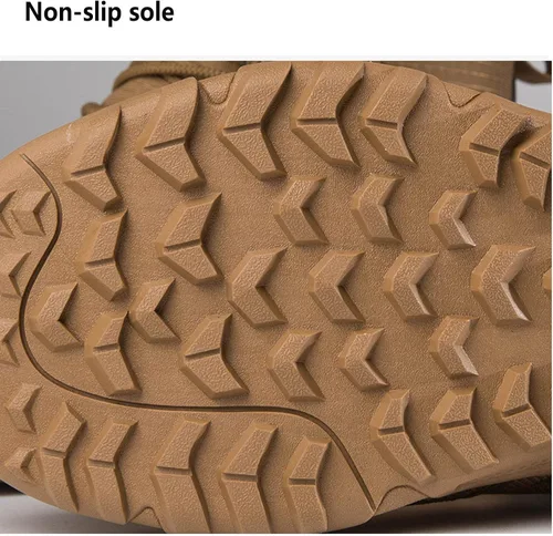 Vista 3 de Botas de senderismo ligeras para hombre, botas de caza, botas de trabajo, botas tácticas militares, botas de combate para motocicleta
