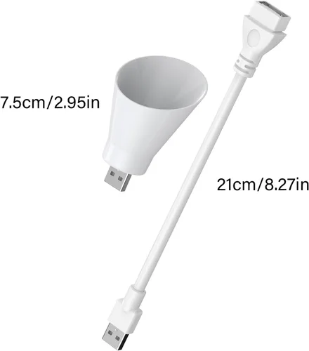 Vista 8 de Lámpara de escritorio LED USB con cuello de cisne flexible con luces blancas cálidas ajustables para dormitorio, lectura, luz nocturna, dormitorio