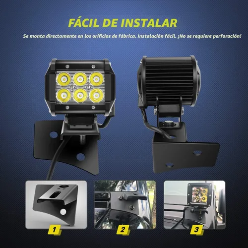 Vista 5 de Set de 2 soportes Nilight de montaje con bisagra, para salpicadero, para Jeep JK A-Pillar, para montar luz antiniebla LED para todoterreno, luz