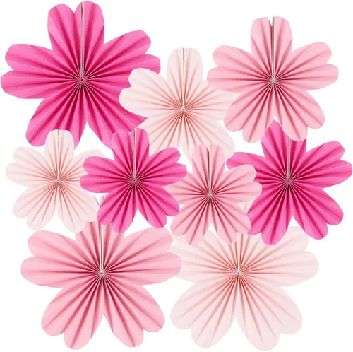 Vista 19 de zilue Decoraciones de fiesta pastel de flores de papel para pared, aula, telón de fondo floral, baby shower, fiesta de cumpleaños, decoración