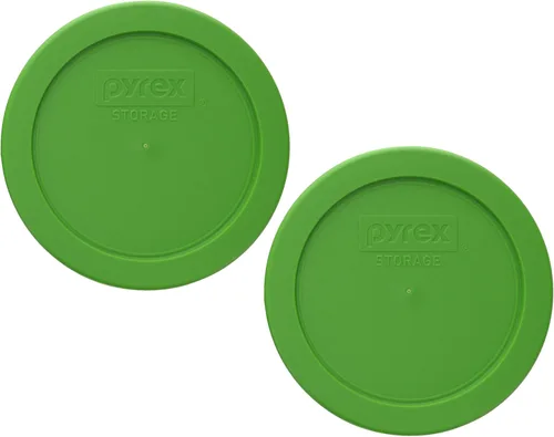 Vista 6 de Pyrex 7200-PC 2 tazas azul tapa de repuesto para almacenamiento de alimentos, fabricada en Estados Unidos BPA-Free Plastic Fits 7200 Round Glass