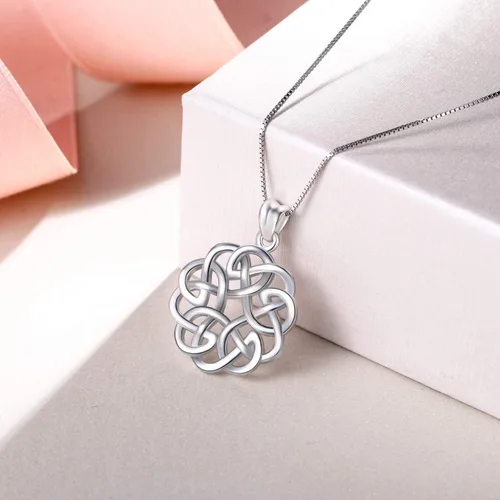 Vista 4 de EVER FAITH Collar con colgante simple de plata de ley 925, joyería para mujer, regalo significativo para hija de mamá, regalos de joyería para mamá