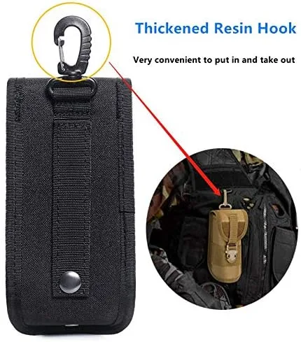 Vista 4 de MOLLE - Funda táctica duradera para lentes de sol, estilo militar, con hebilla