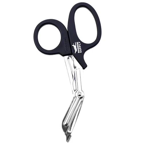 Vista 9 de Madison Supply Tijeras de enfermera de acero inoxidable de alta calidad de 7.5 pulgadas - Cuchillas revestidas antiadherentes Tijeras médicas
