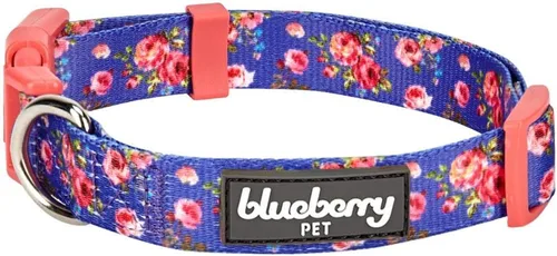 Vista 17 de Blueberry Pet 10+ Patrones Primavera Aroma Floral Collares, Collares Personalizados Turquesa