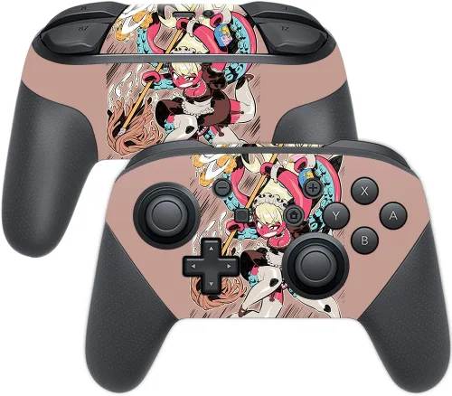 Vista 16 de MightySkins Skin compatible con Nintendo Switch Pro Controller - Alien Battle Funda protectora de vinilo duradera y única Fácil de aplicar