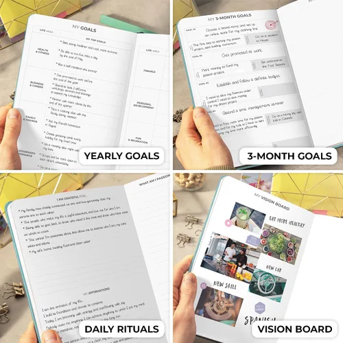 Vista 6 de Clever Fox Agenda Diaria, edición superior. - Planificador diario de lujo con horario por hora, organizador personal, diario de productividad