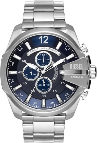Vista 15 de Diesel Mega Chief Reloj de acero inoxidable para hombre con movimiento analógico o digital
